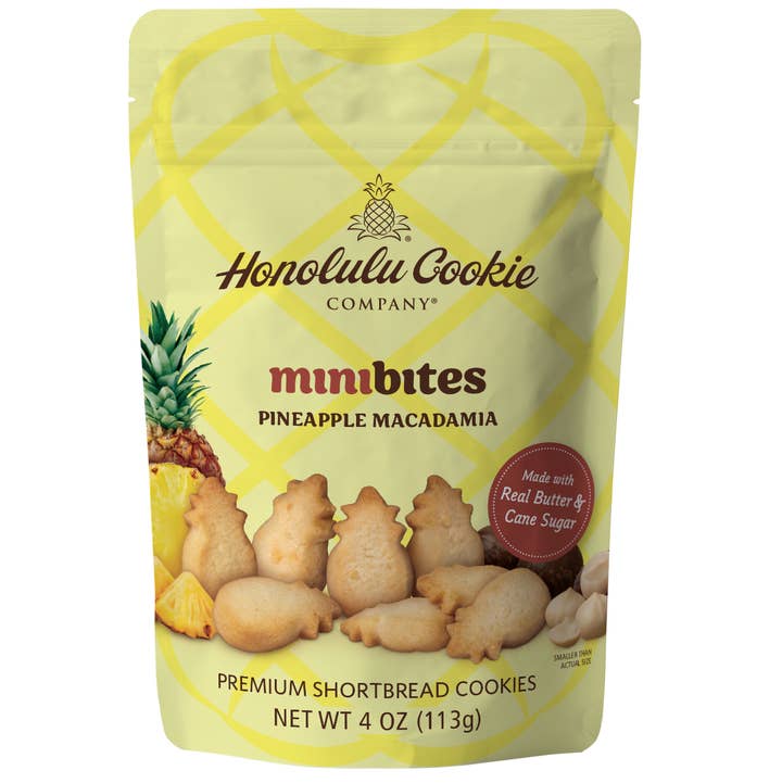 Pineapple Macadamia Minibites Shortbread Cookies