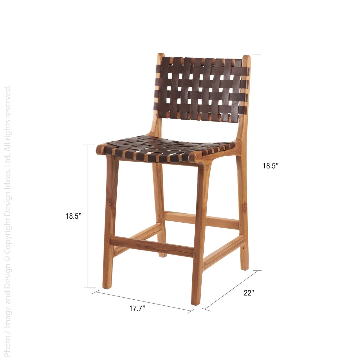Visby Leather Counter Stool