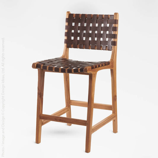 Visby Leather Counter Stool