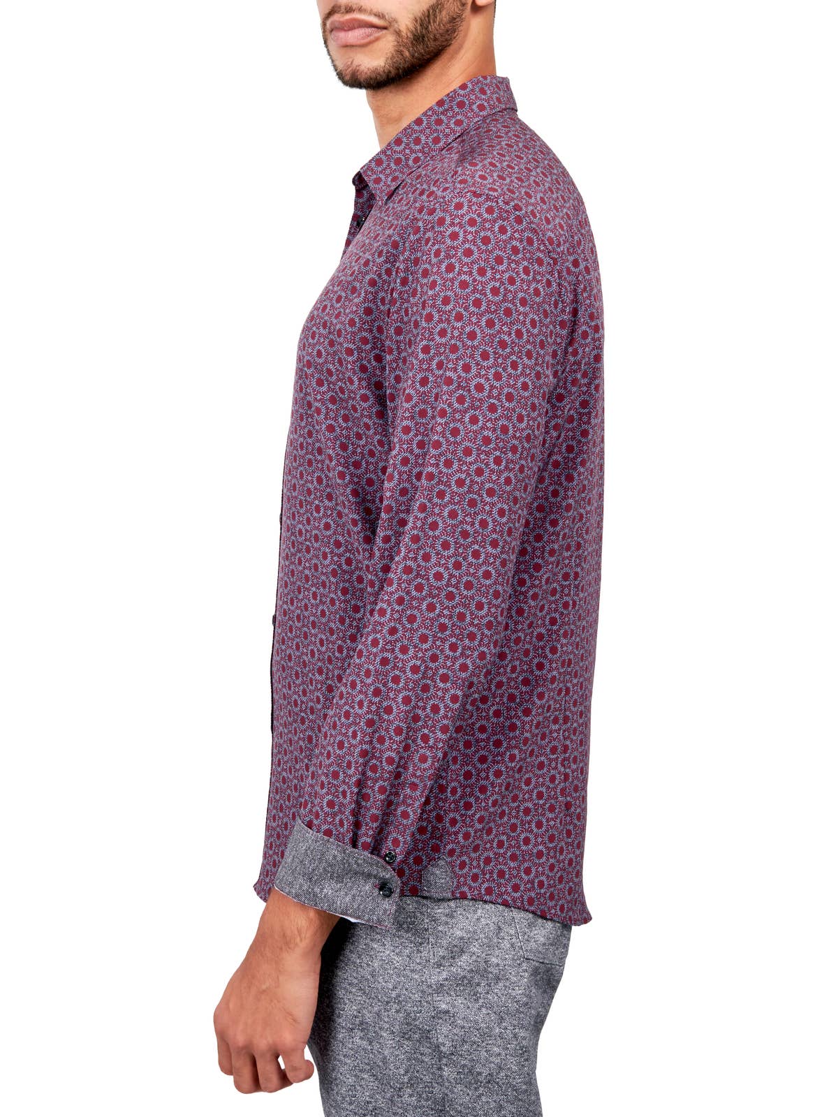 Heather Medallion Shirt in Plum