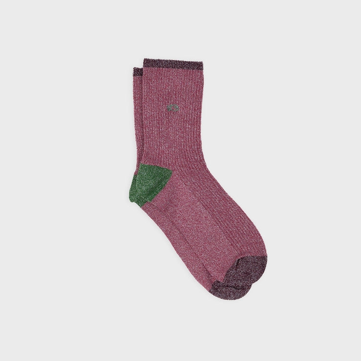 Combed Cotton Socks, Old Pink