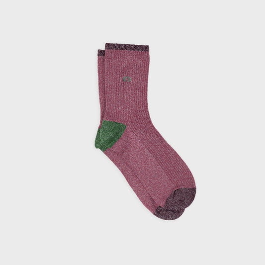Combed Cotton Socks, Old Pink