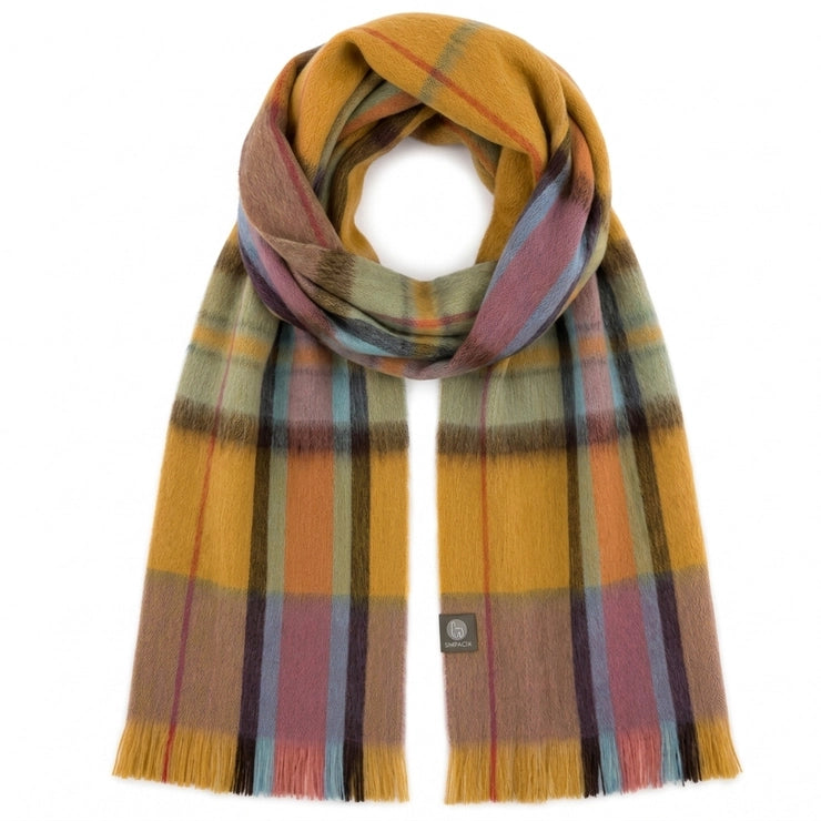 Alpaca Tartan Scarf, Sundown