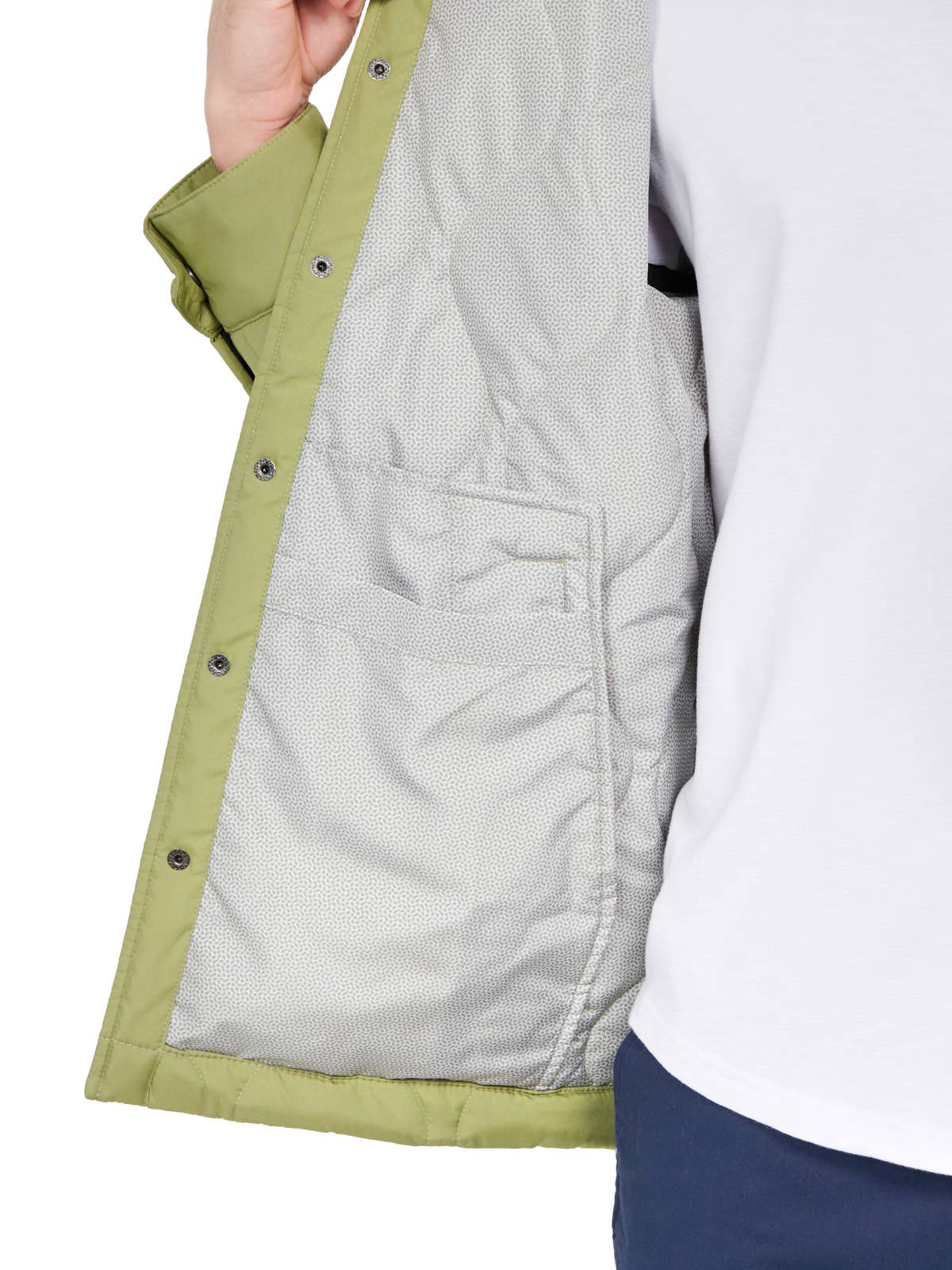 Solid Quilted Shirt in Green