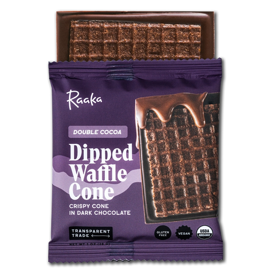 Dipped Waffle Cone Bar, Double Choc