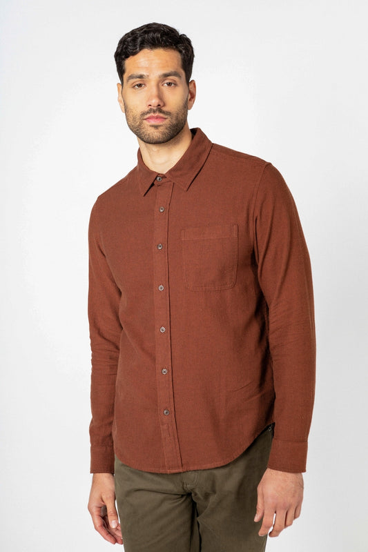 Jude Shirt in Russet Chevron