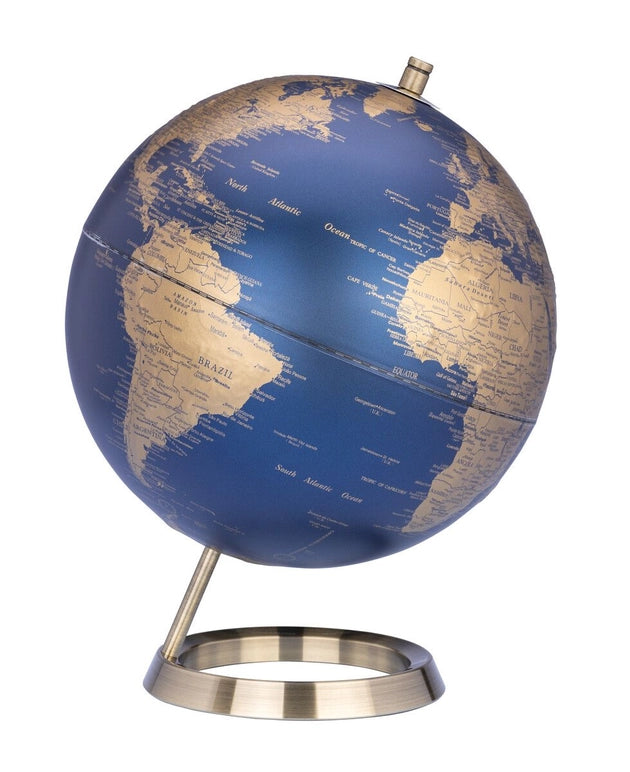 23.5 Degree Tilt Globe - Gold/Blue
