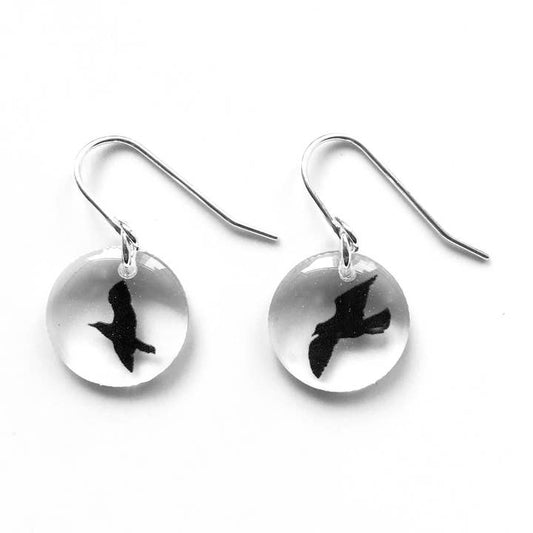 Round Bird Earrings