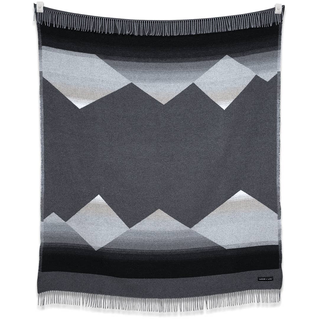 Mountain Coal Recycled Wool Throw Blanket