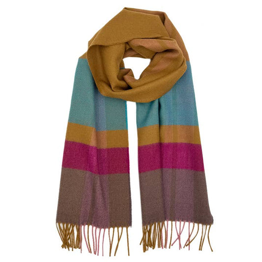 100% Baby Alpaca Scarf, Golden Brown