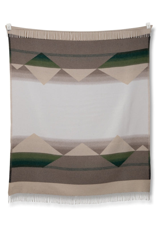 Mountain Timber Recycled Wool Throw Blanket