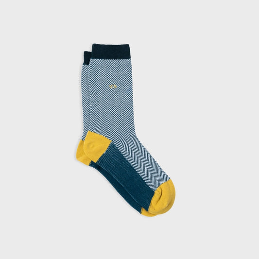 Chevron Socks Emerald