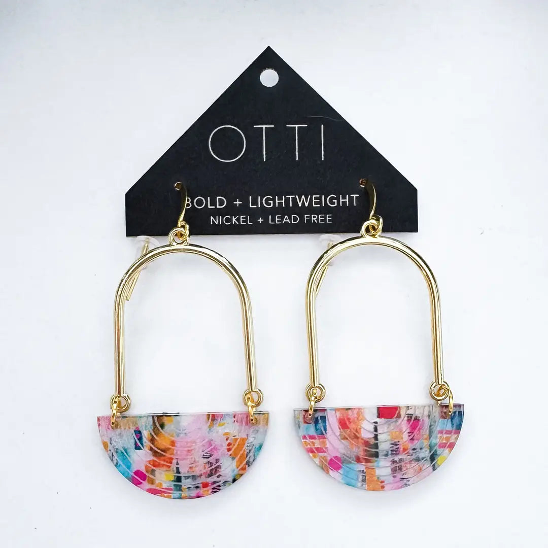 Half-Moon Earrings, Abstract