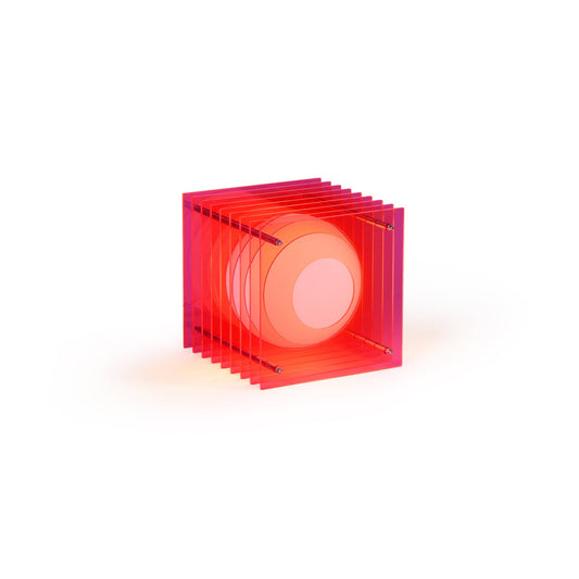 Lop Small Square Lamp, Pink