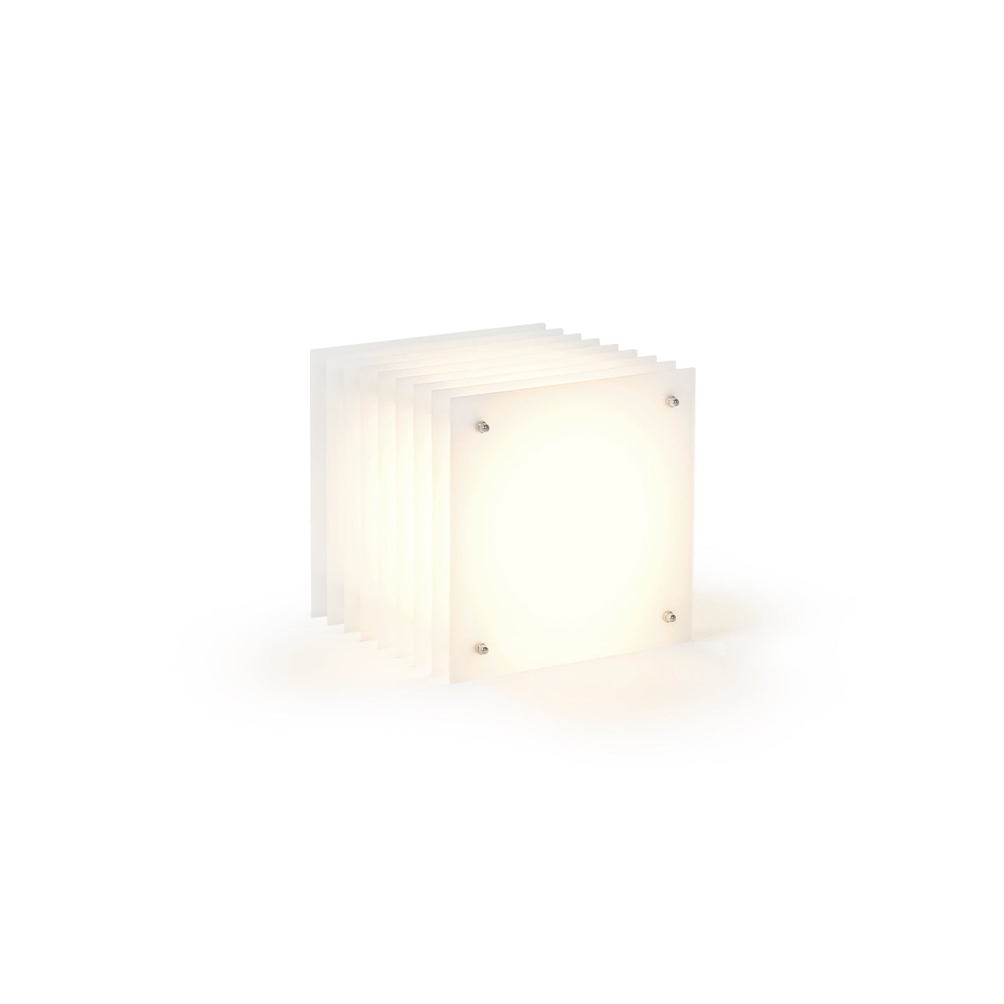 Lop Small Square Lamp, Milky