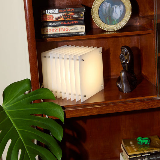 Lop Small Square Lamp, Milky