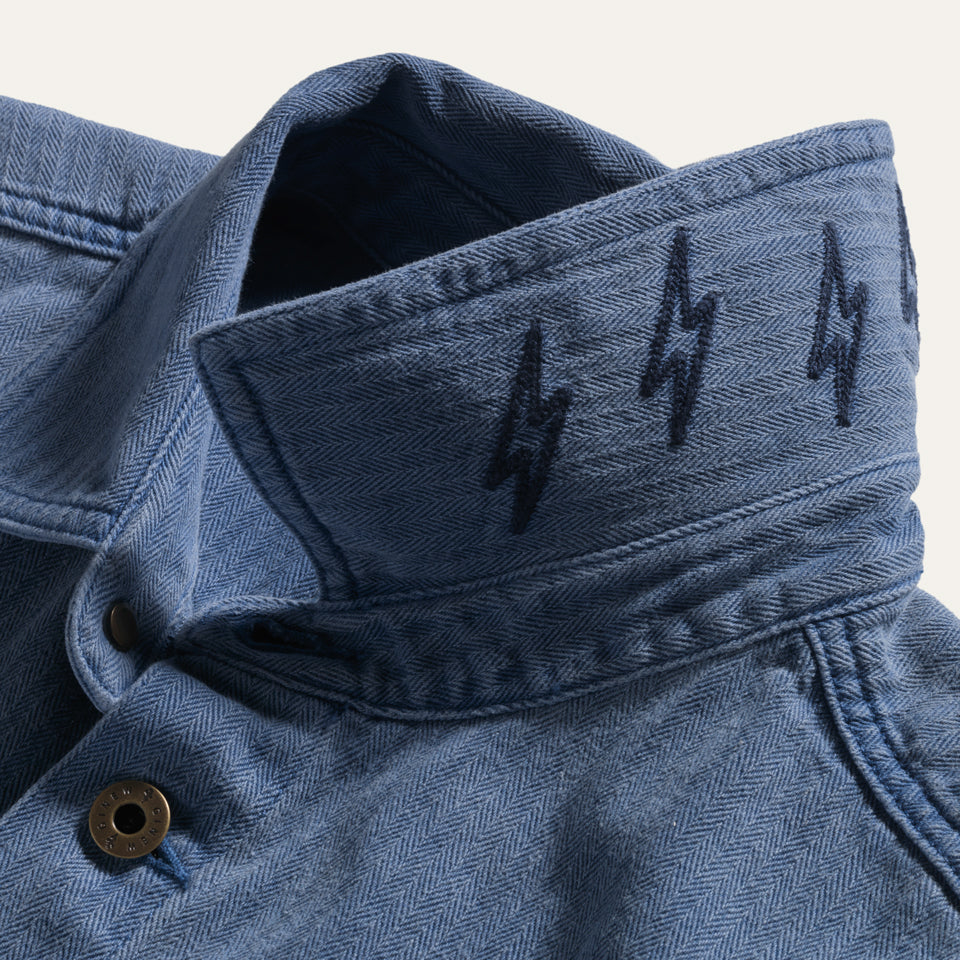 Barn Jacket, Indigo Herringbone