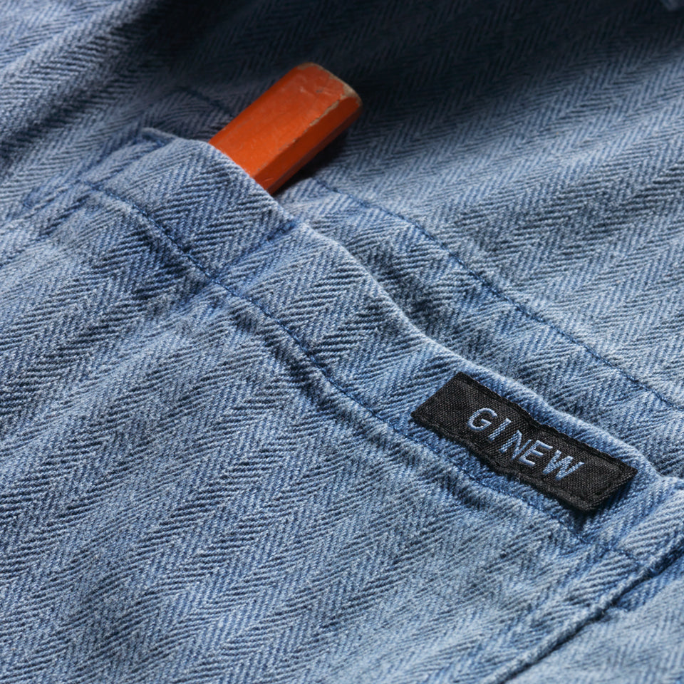 Barn Jacket, Indigo Herringbone