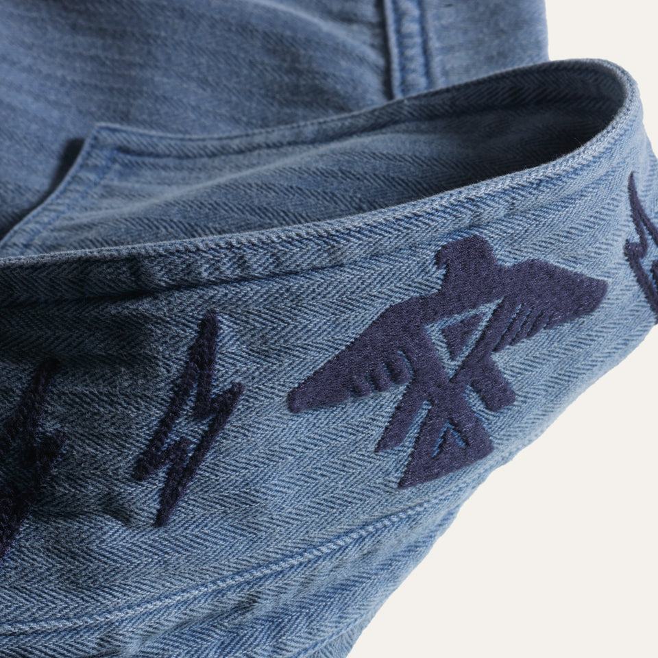 Barn Jacket, Indigo Herringbone