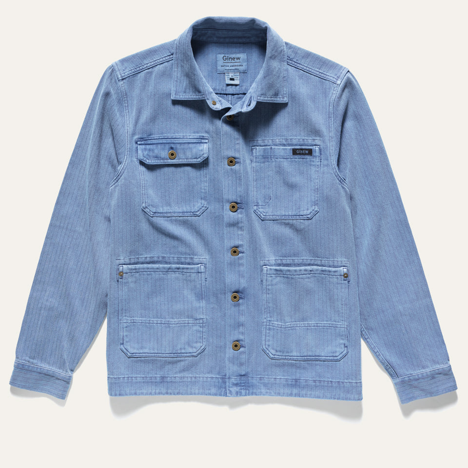 Barn Jacket, Indigo Herringbone