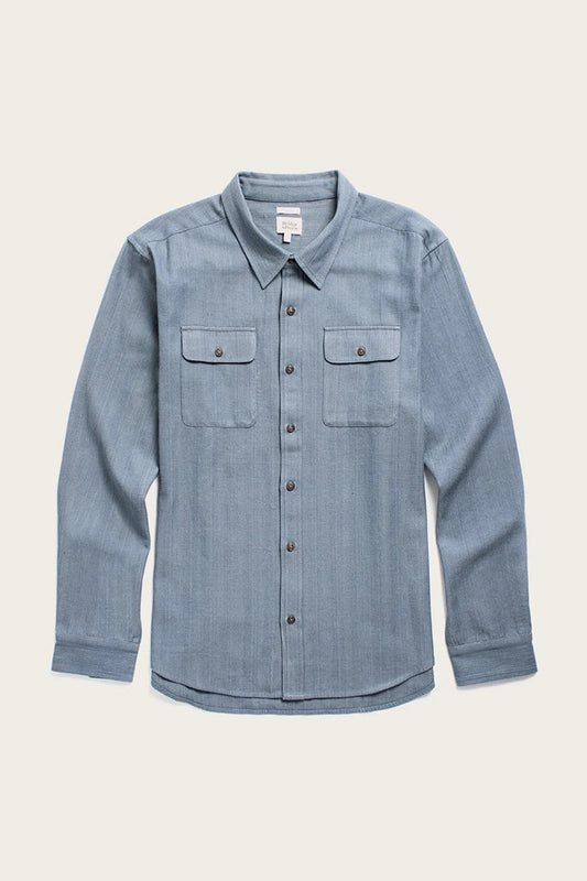 Bedford Shirt in Denim Herringbone