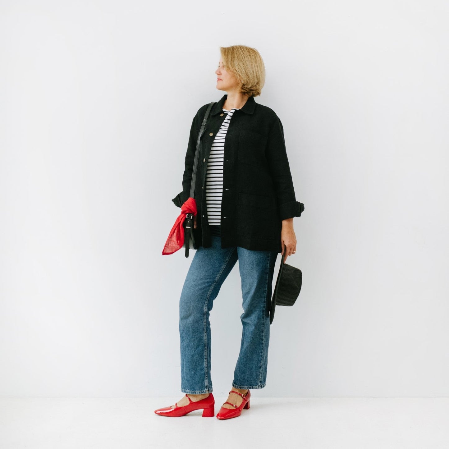 Black Linen Maple Jacket