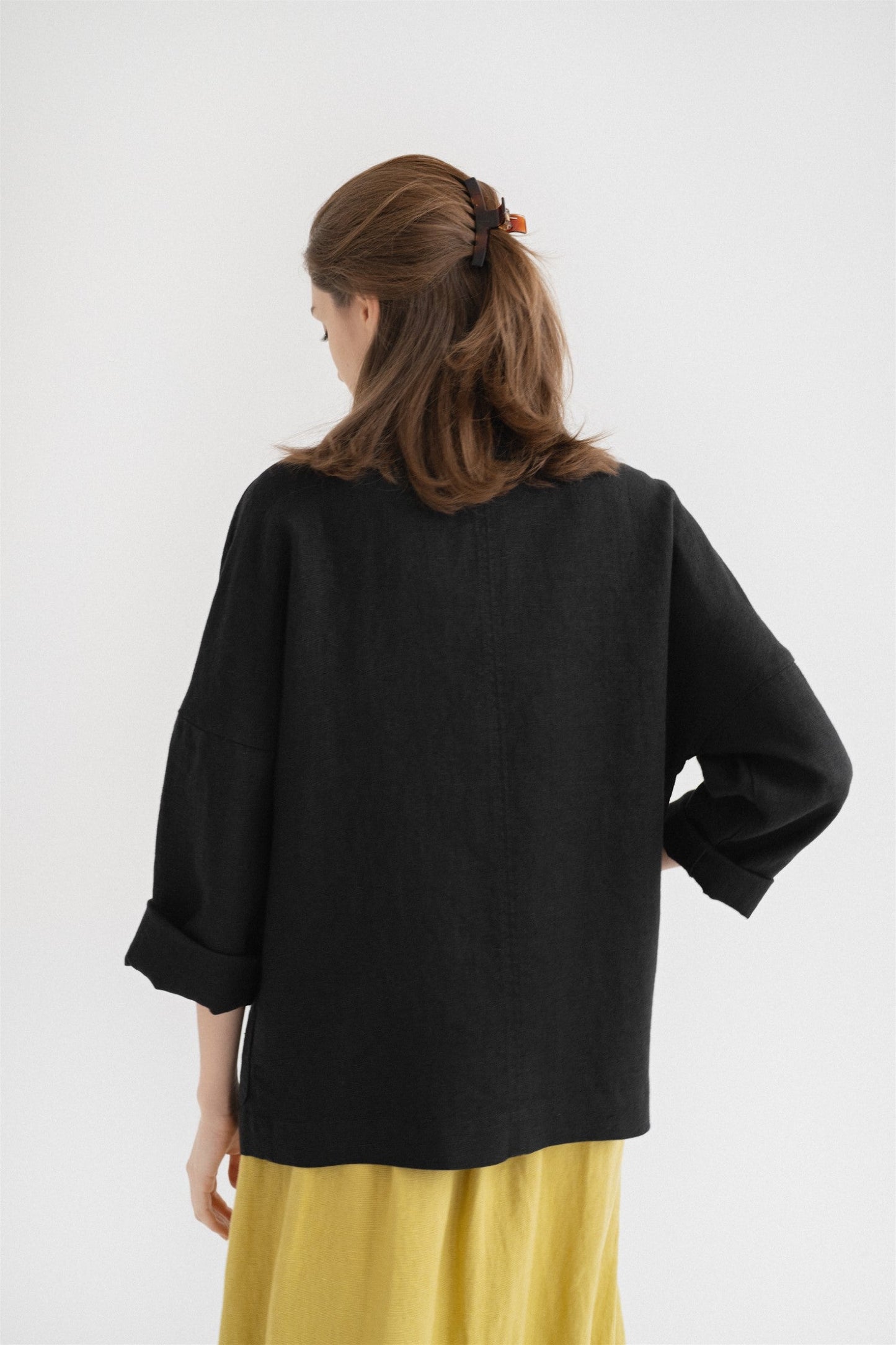 Black Linen Sonata Jacket