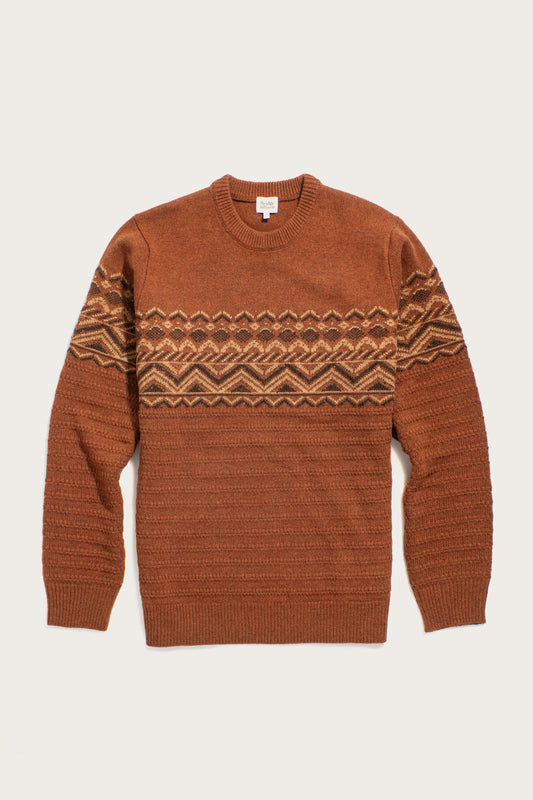 Rockwood Fairisle Sweater in Walnut Grove