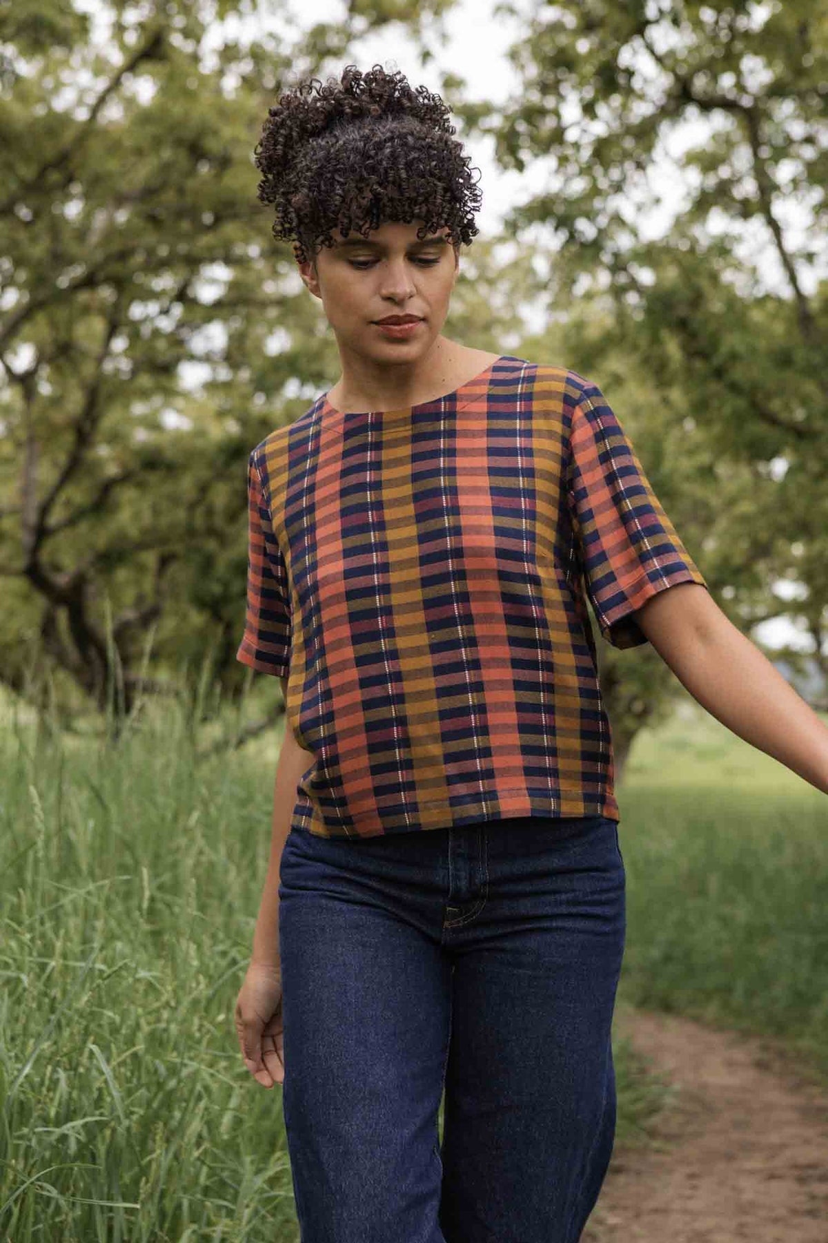 Leona Shirt, Alpenglow Stripe