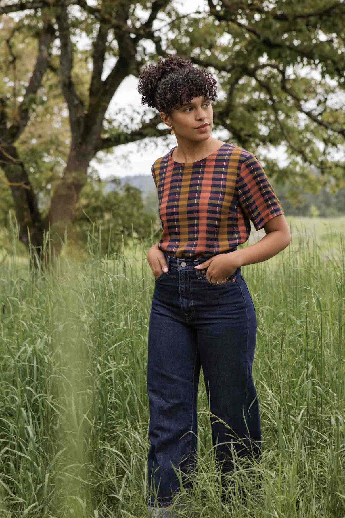 Leona Shirt, Alpenglow Stripe