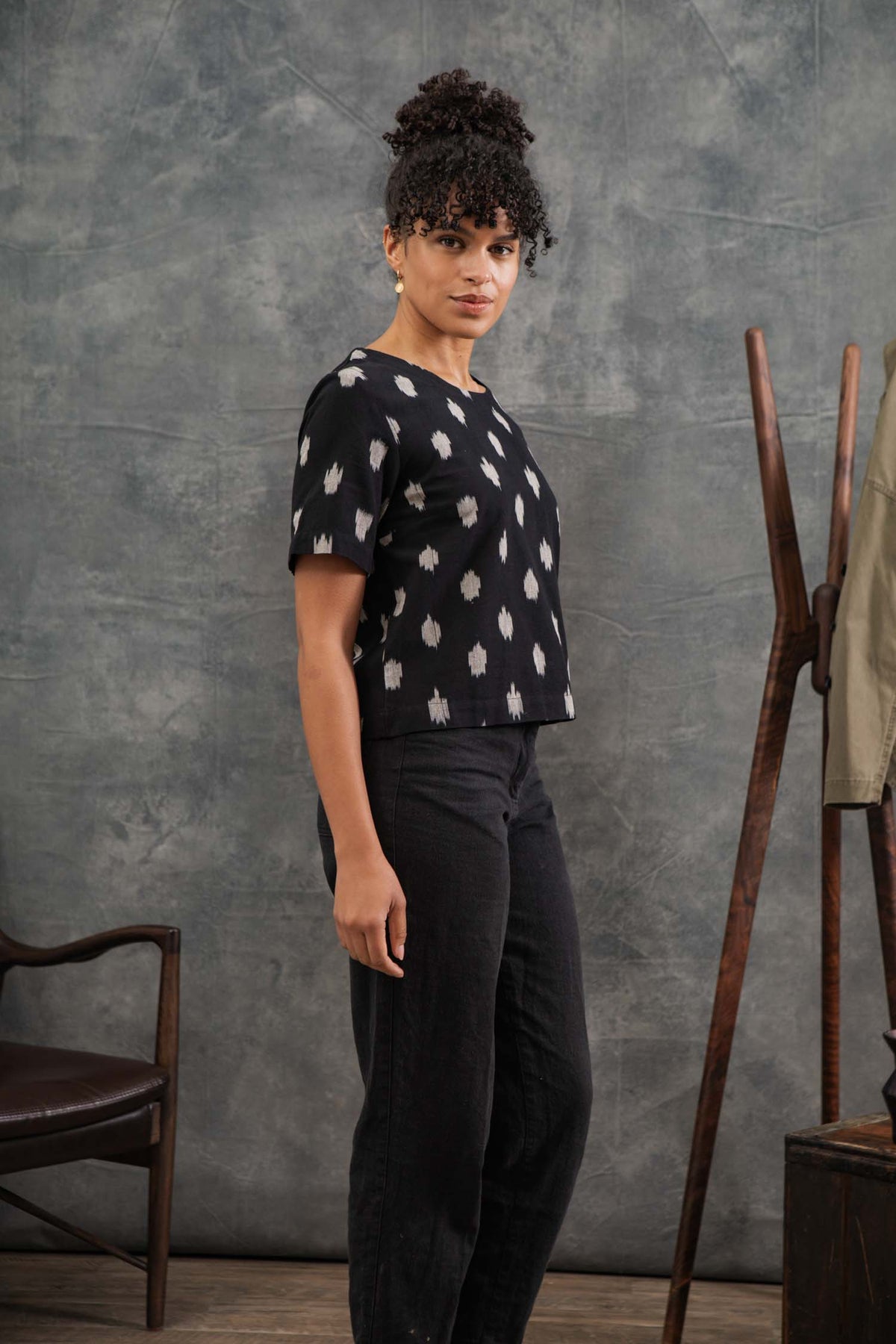 Leona Shirt, Eclipse Ikat