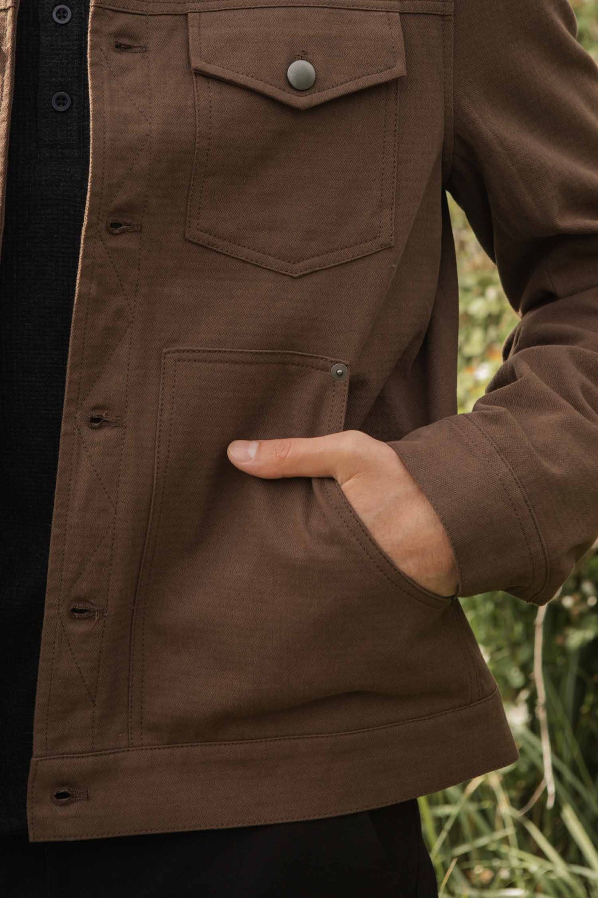 Burl Trucker Jacket, Walnut