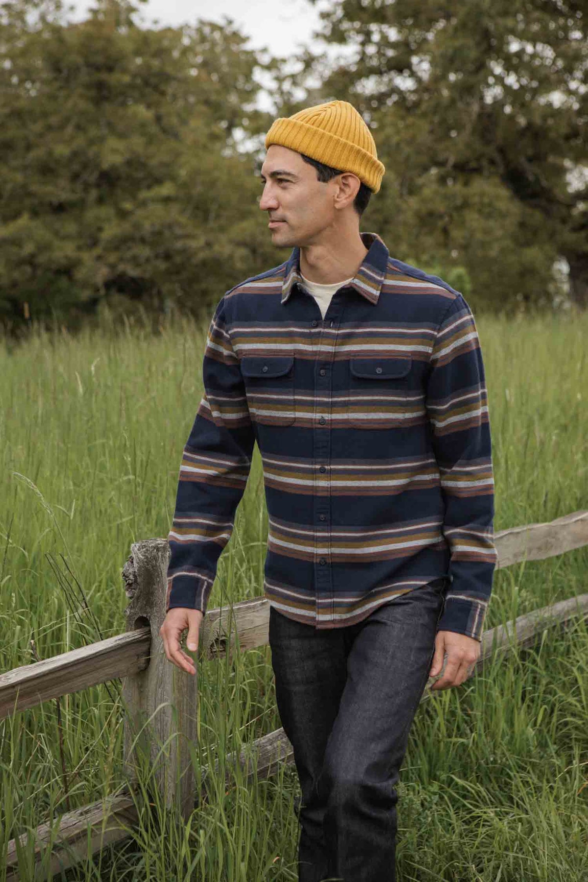 Cole Slim Shirt  Coastline stripe