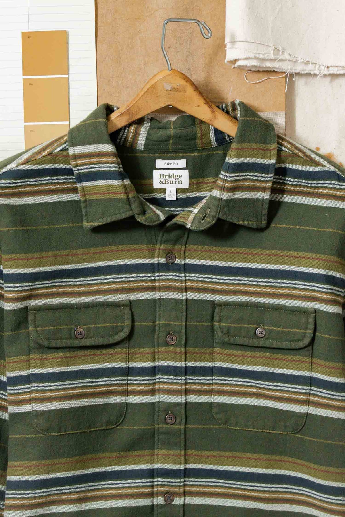 Cole Slim Shirt, Wreath Stripe