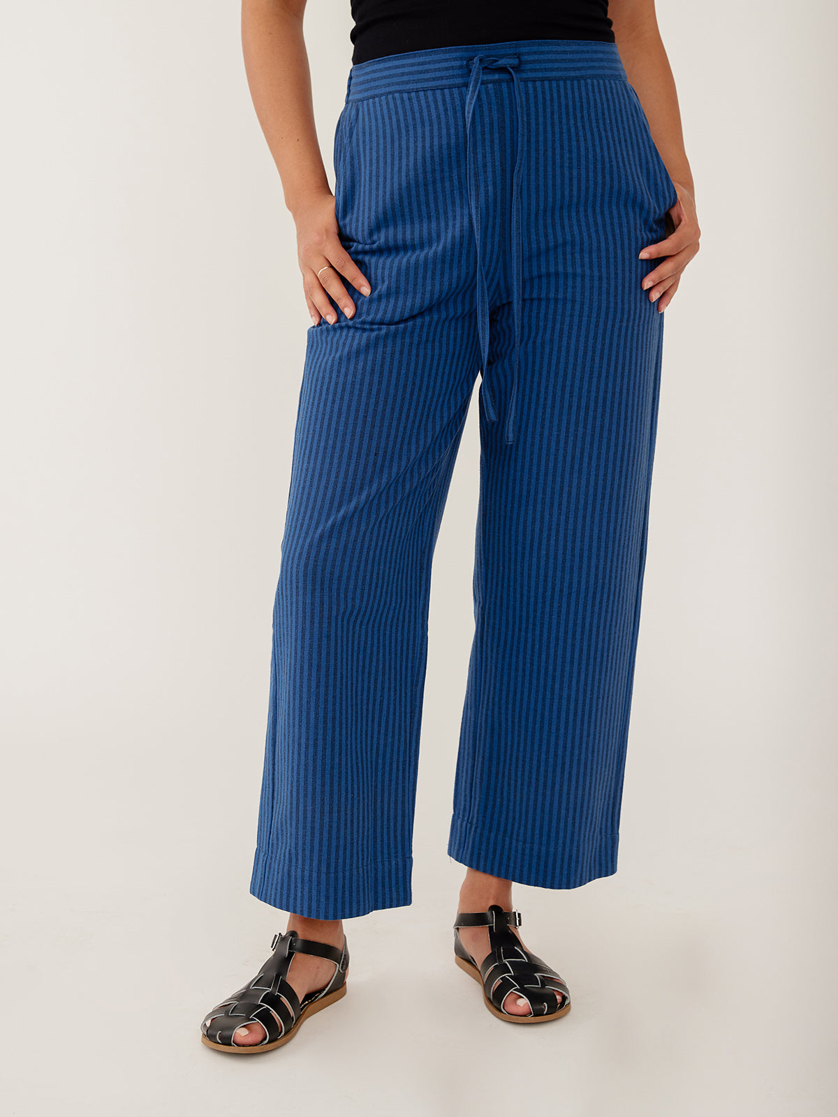 Emmy Pant - Cerulean Stripe