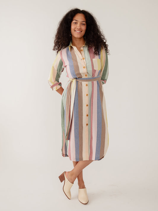Sutton Shirtdress, Vintage Rainbow