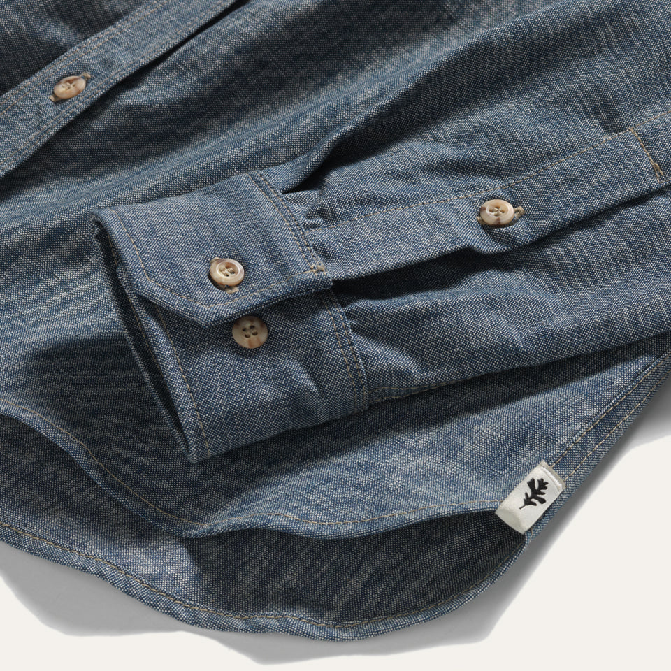 Mohican Crew Shirt, Dark Chambray