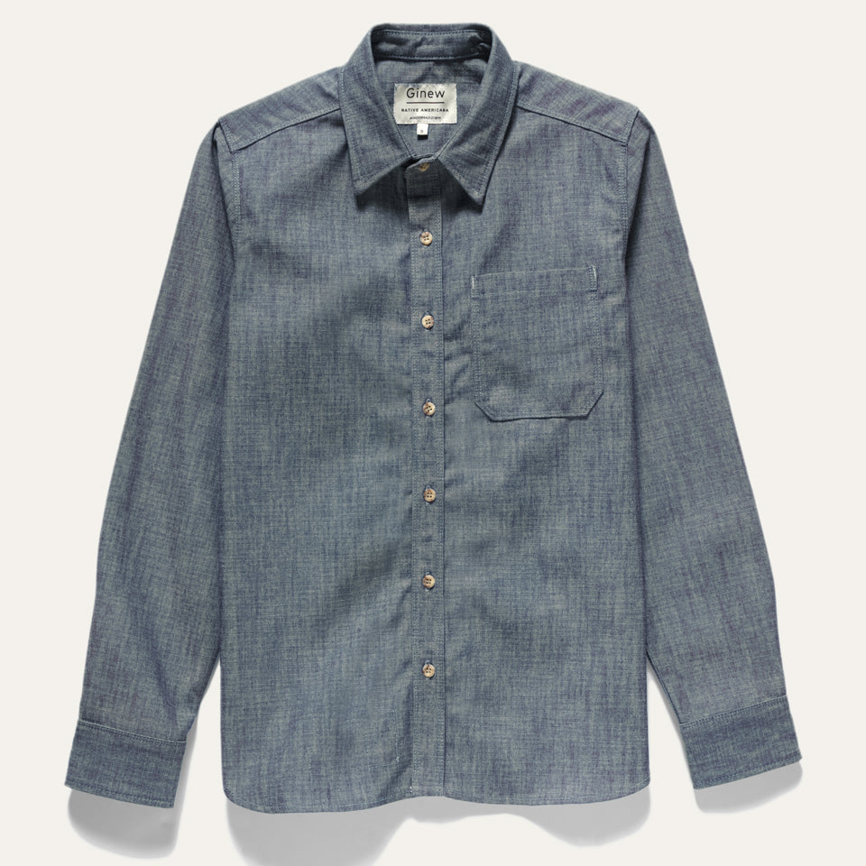 Mohican Crew Shirt, Dark Chambray