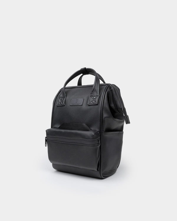 Cascade Backpack - Compact - Black Leatherlite
