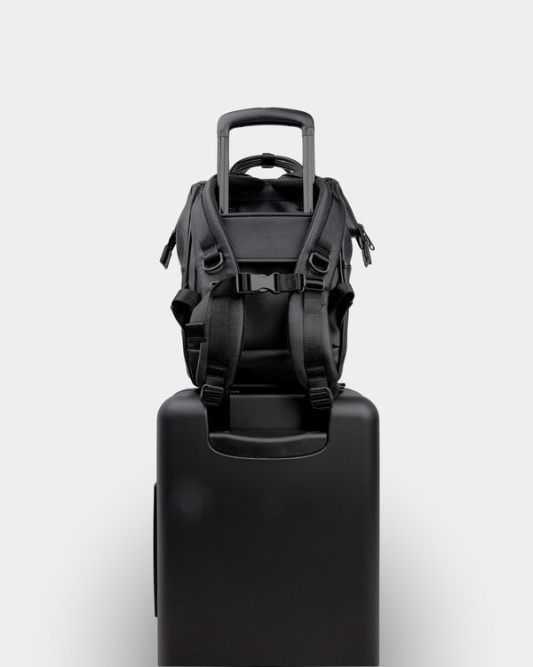 Cascade Backpack - Compact - Black Leatherlite