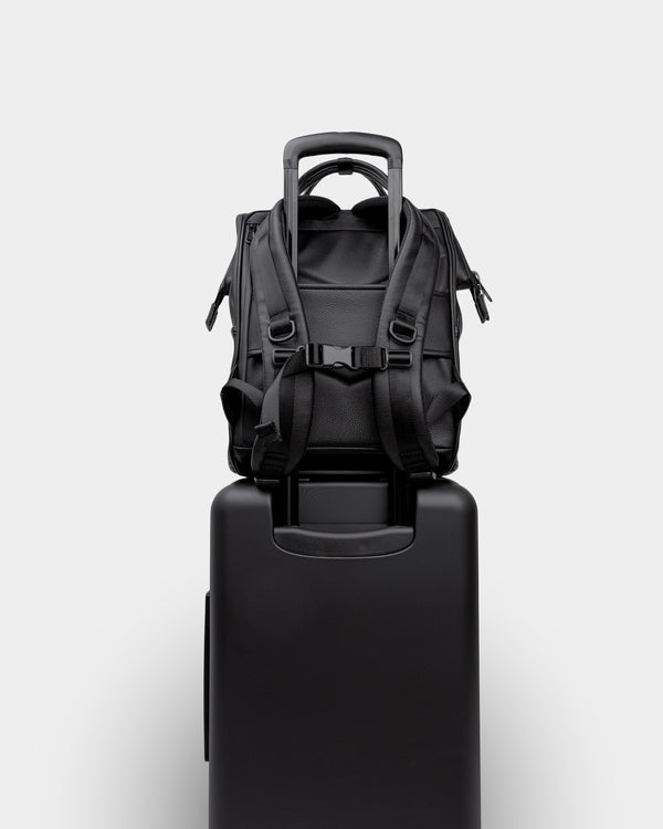 Cascade Backpack - Standard - Black Leatherlite