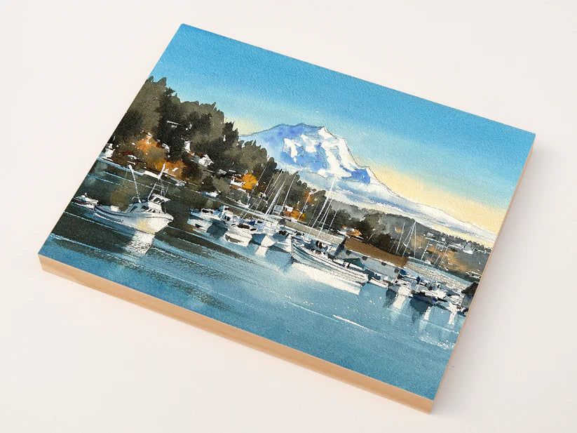 "Clear Morning in Gig Harbor" Woodblock, 11x14