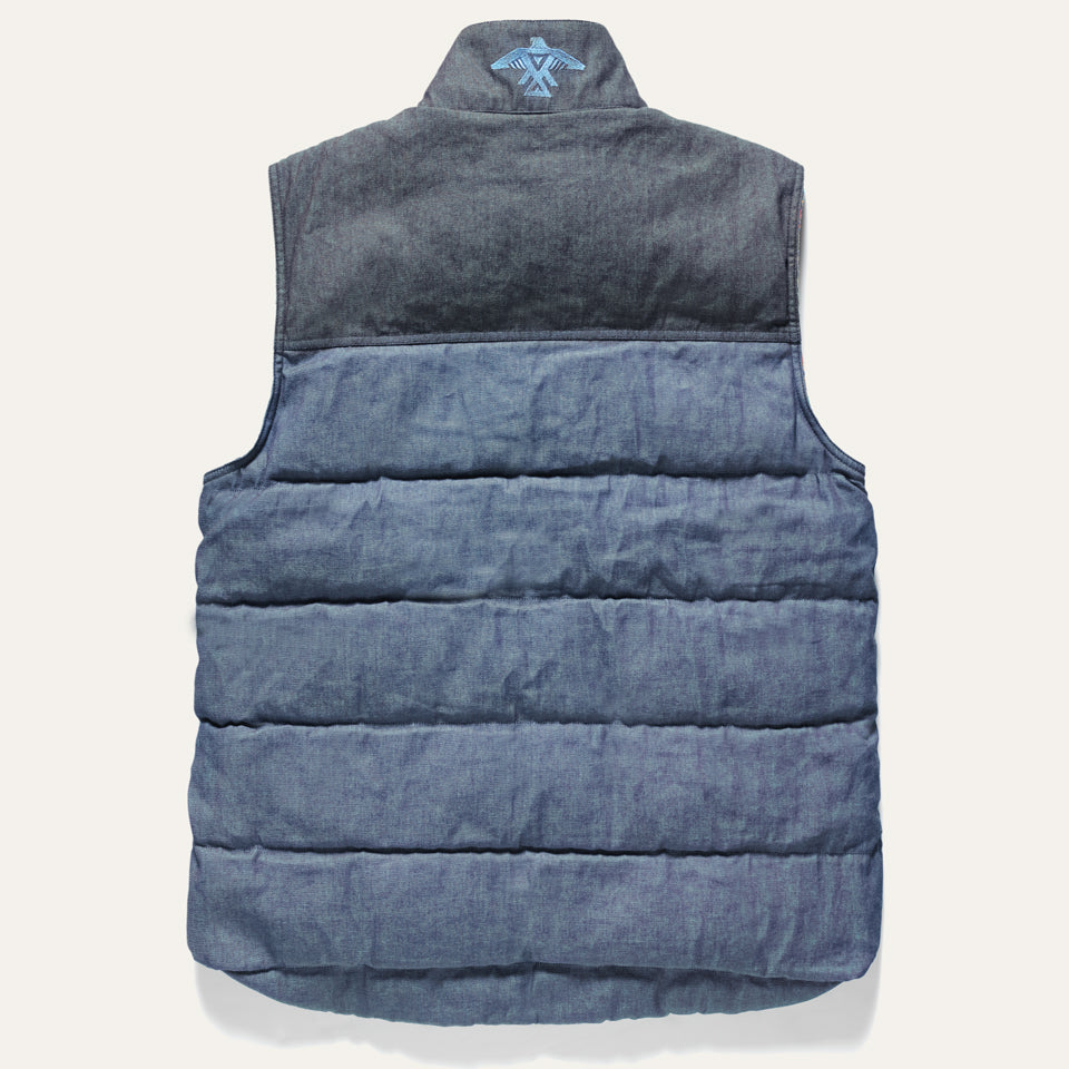 Reversible Denim + Fleece Vest