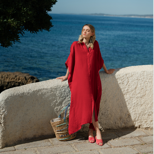 Lava Falls Linen Beach Dress