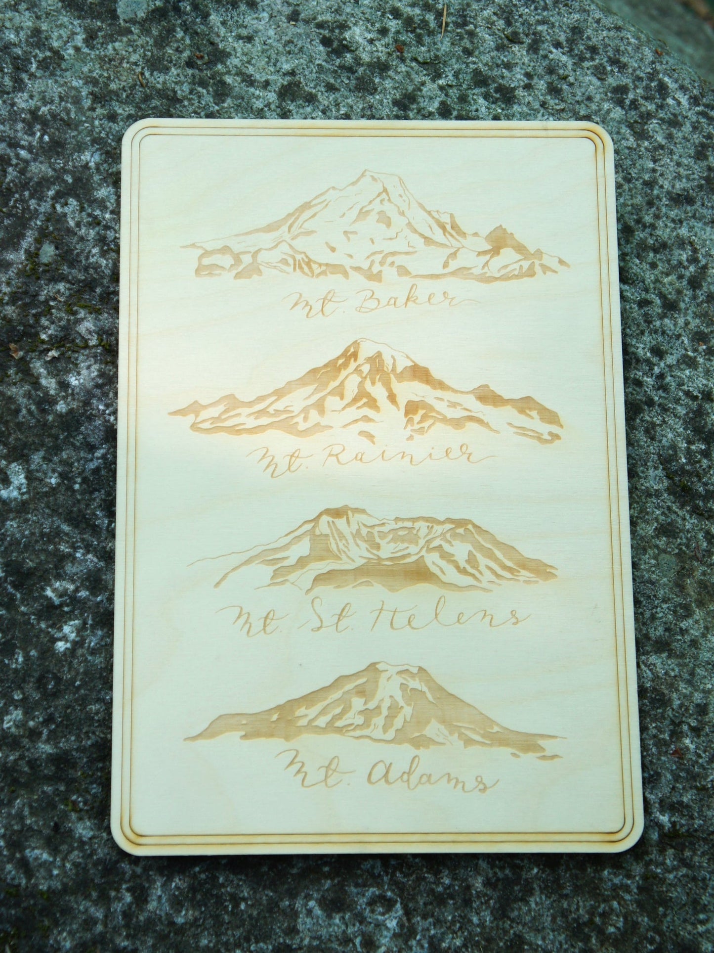 WA Mountain Peaks Wall Art