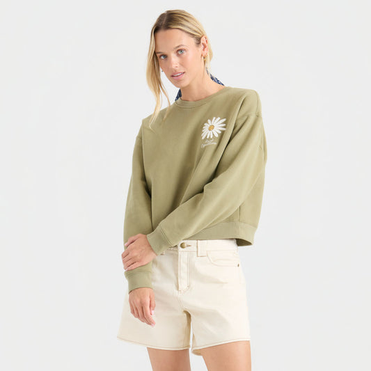 Port Crew Sweatshirt, Dusty Olive
