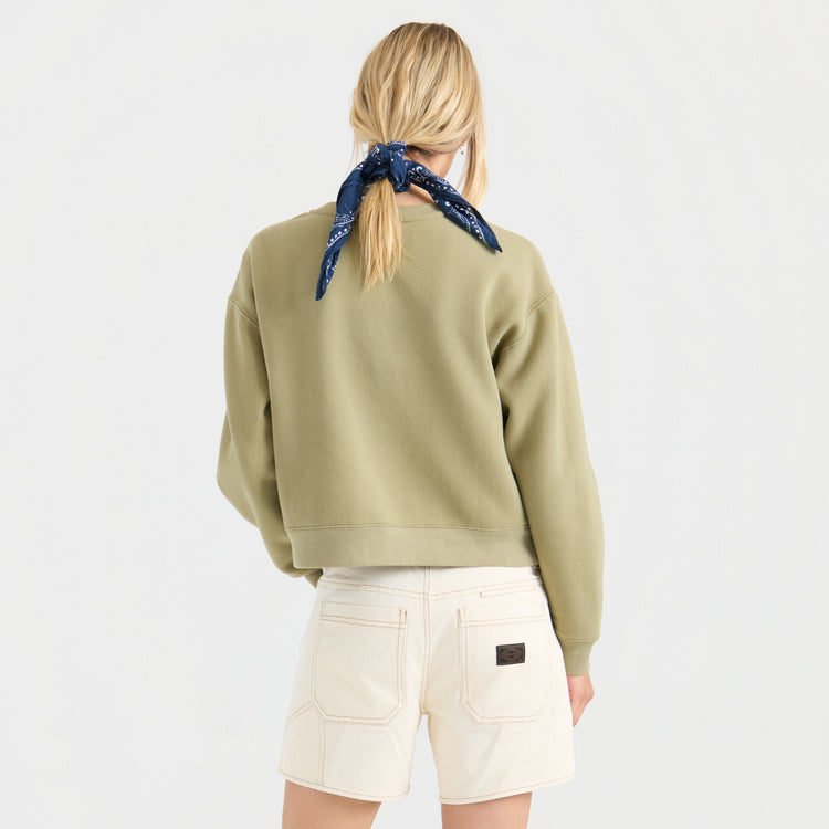 Port Crew Sweatshirt, Dusty Olive
