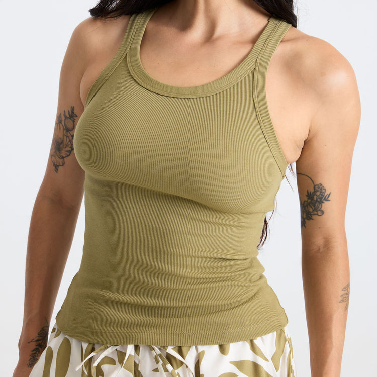 Wind Worn Tank, Dusty Olive