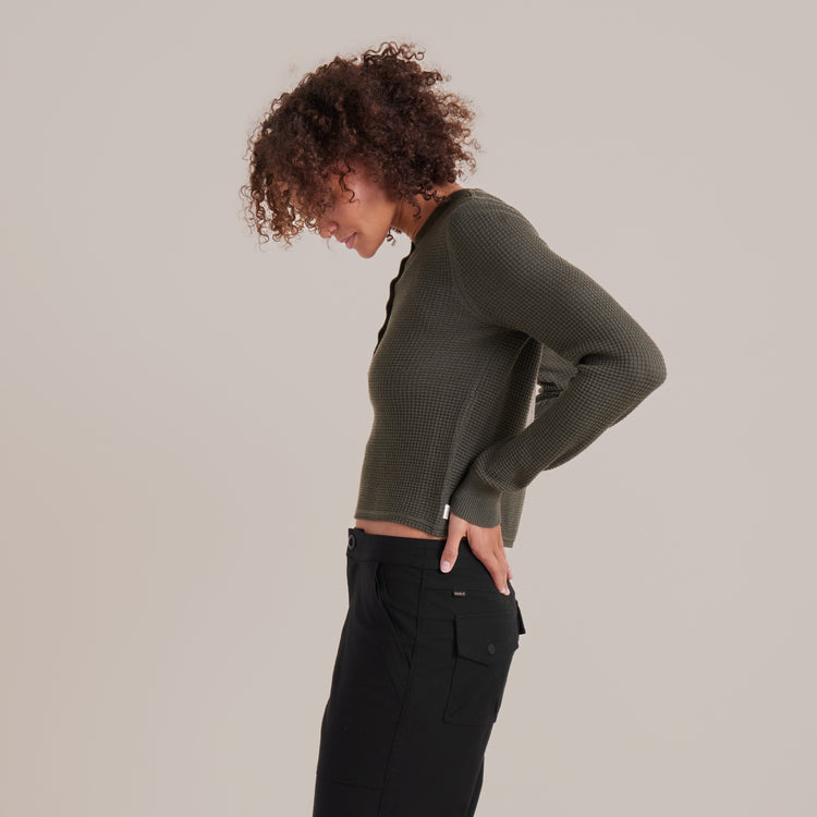 Well Worn Thermal Sweater, Military