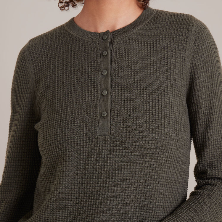 Well Worn Thermal Sweater, Military